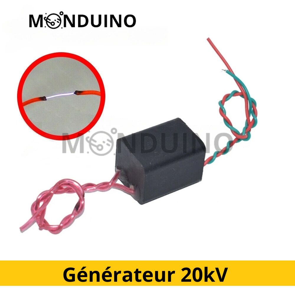 Générateur Haute Tension 20kV module 3.6V Arc électrique allumage