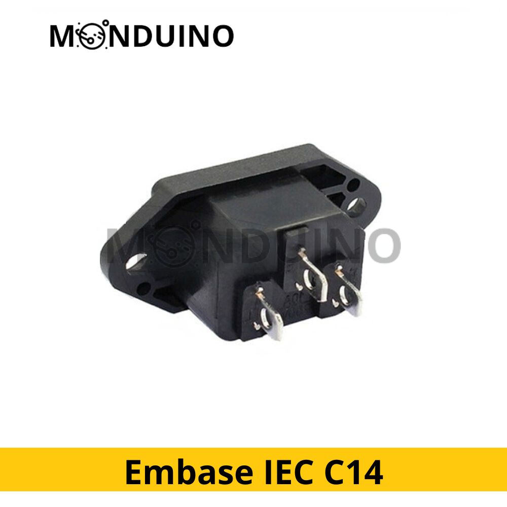 Connecteur embase IEC 320 C14 Mâle prise d'alimentation ordinateur 250V 10A