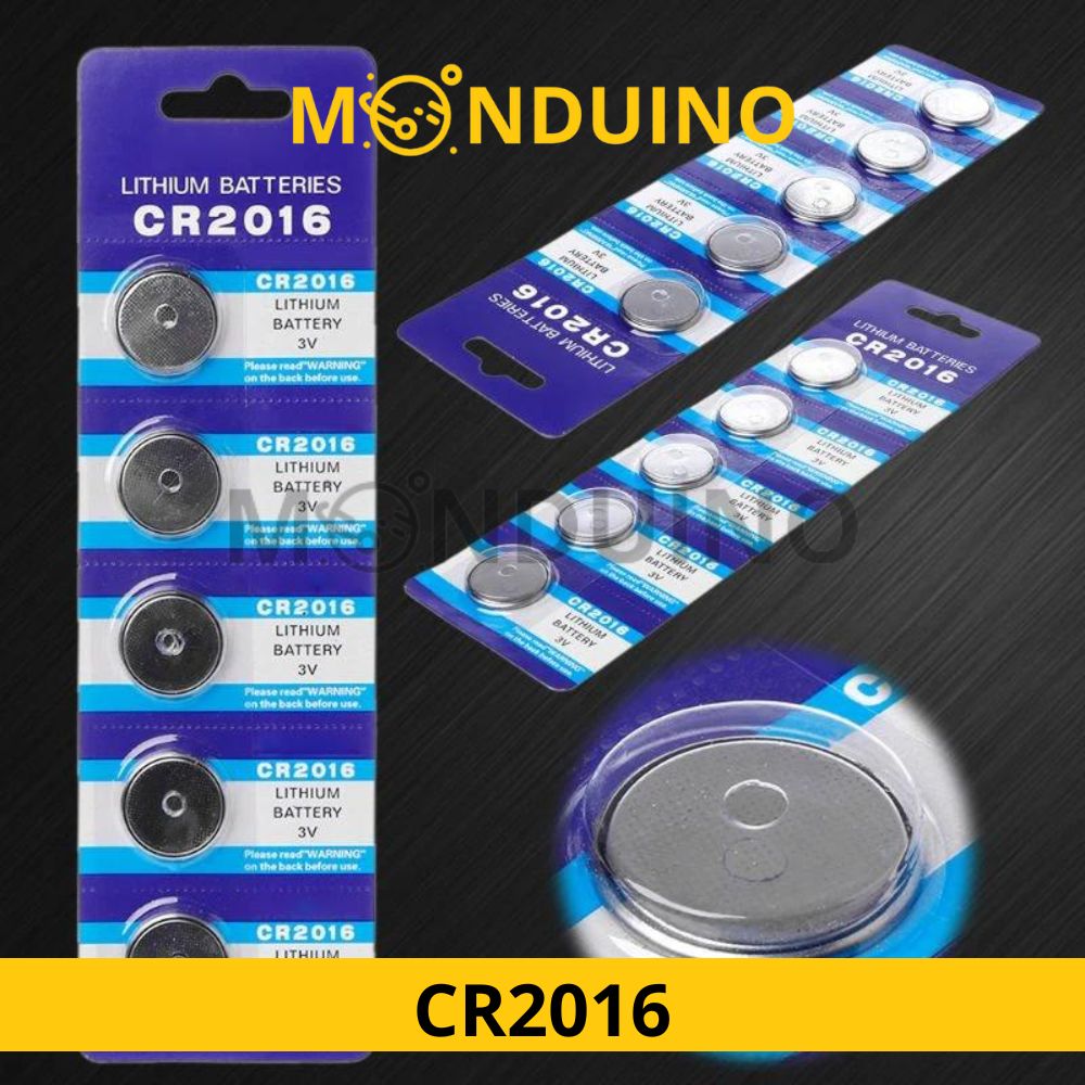 5 Piles Bouton CR2016 Lithium 3v 12/2025