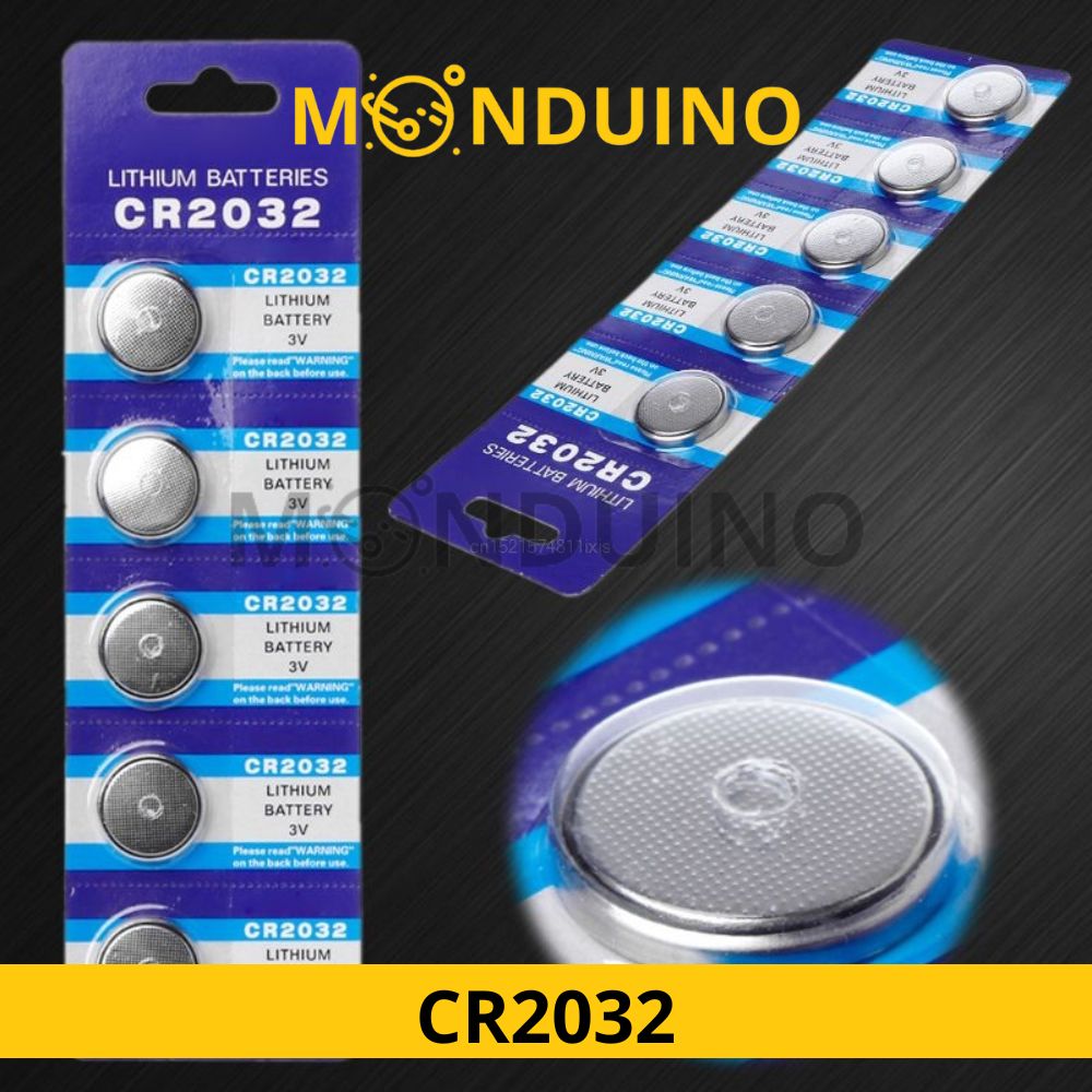5 Piles Bouton CR2032 Lithium 3v 12/2025