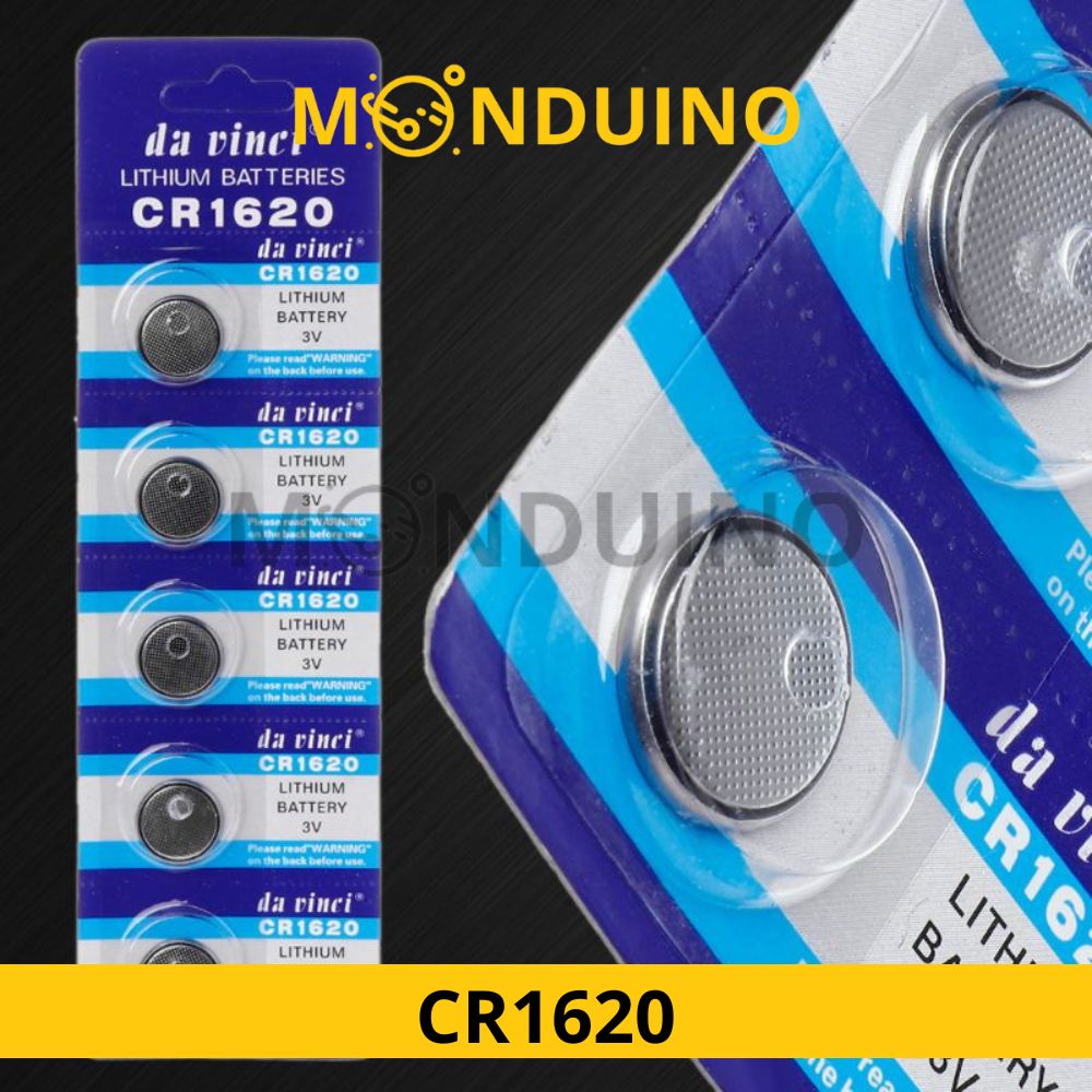 5 Pile Bouton CR1620 Lithium Batterie 3v