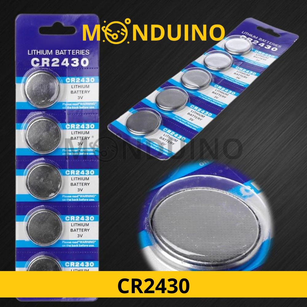 5 Pile CR2430 bouton plate pour appareil électronique 3v Pile bouton plate