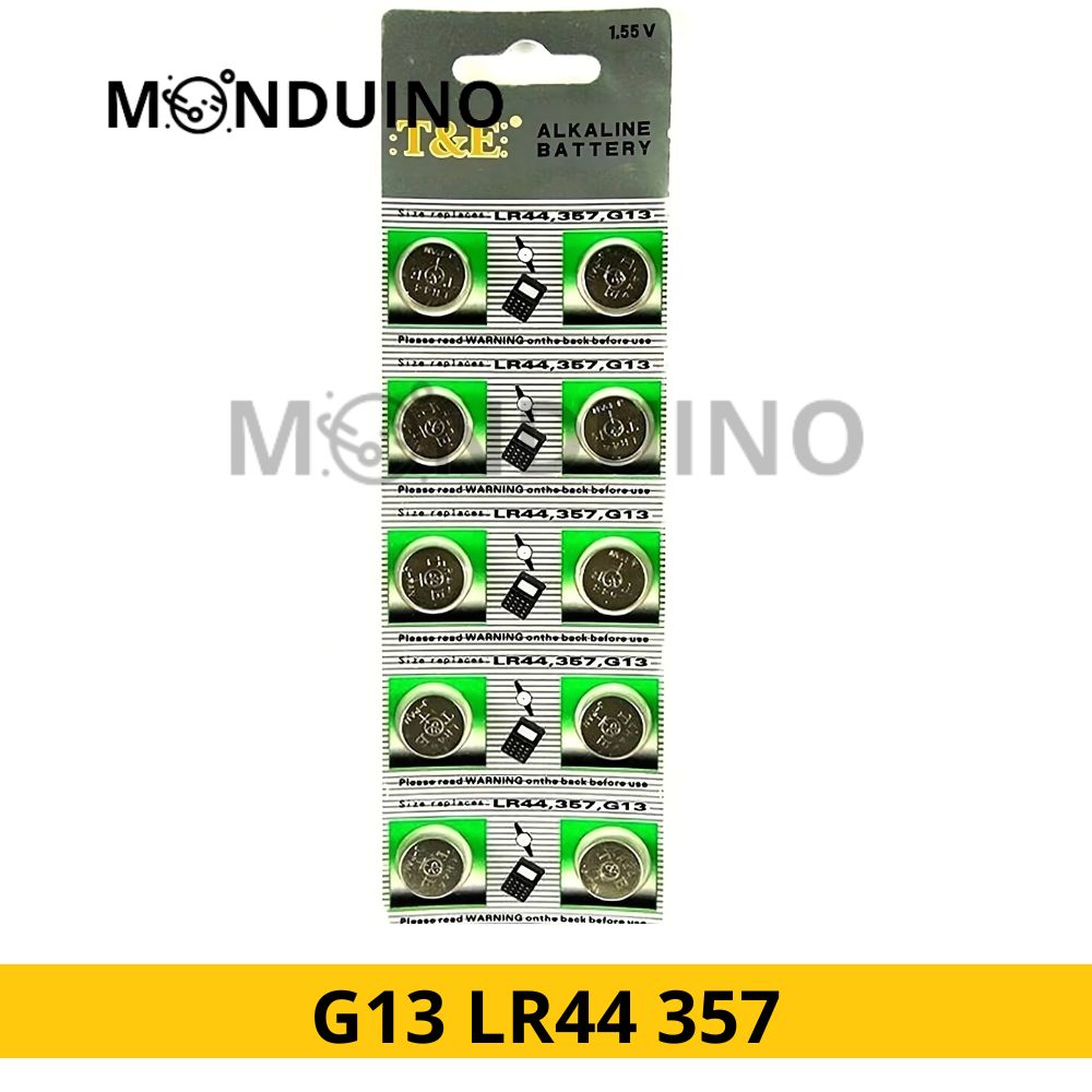 10 piles bouton G13 LR44 357 13AG bouton alcalines - paquet piles bouton