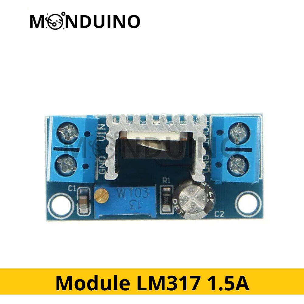 LM317 Module alimentation Step Down 1.5A 4-40V régulateur de tension 5V 12V 24V