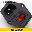 Connecteur IEC 320 C14 mâle alimentation + interrupteur + fusible 250V 10A