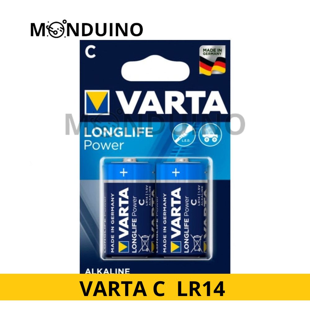 Lot de 2 piles VARTA LR14 C alcalines 1.5 V - Monduino B-190