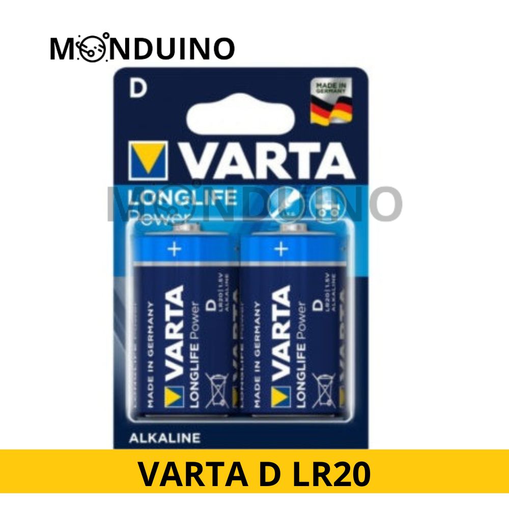 2 Piles VARTA LR20 D Alcaline 1.5 V Battery bâterai