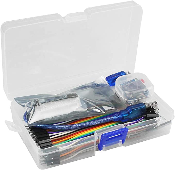 Kit d'horloge en temps réel - Module d'horloge DS3231 AT24C32 + Pilote de carte Micro SD + Carte de développement Nano V3.0 + Écran OLED 128X64 + Buzzer + Fils de connexion et breadboard