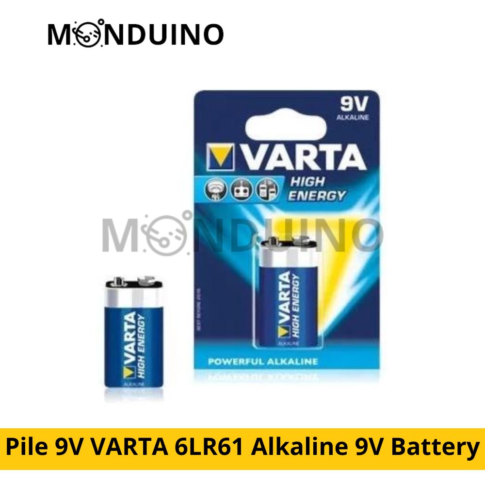 Pile 9V VARTA 6LR61 Alkaline 9V Battery – MONDUINO