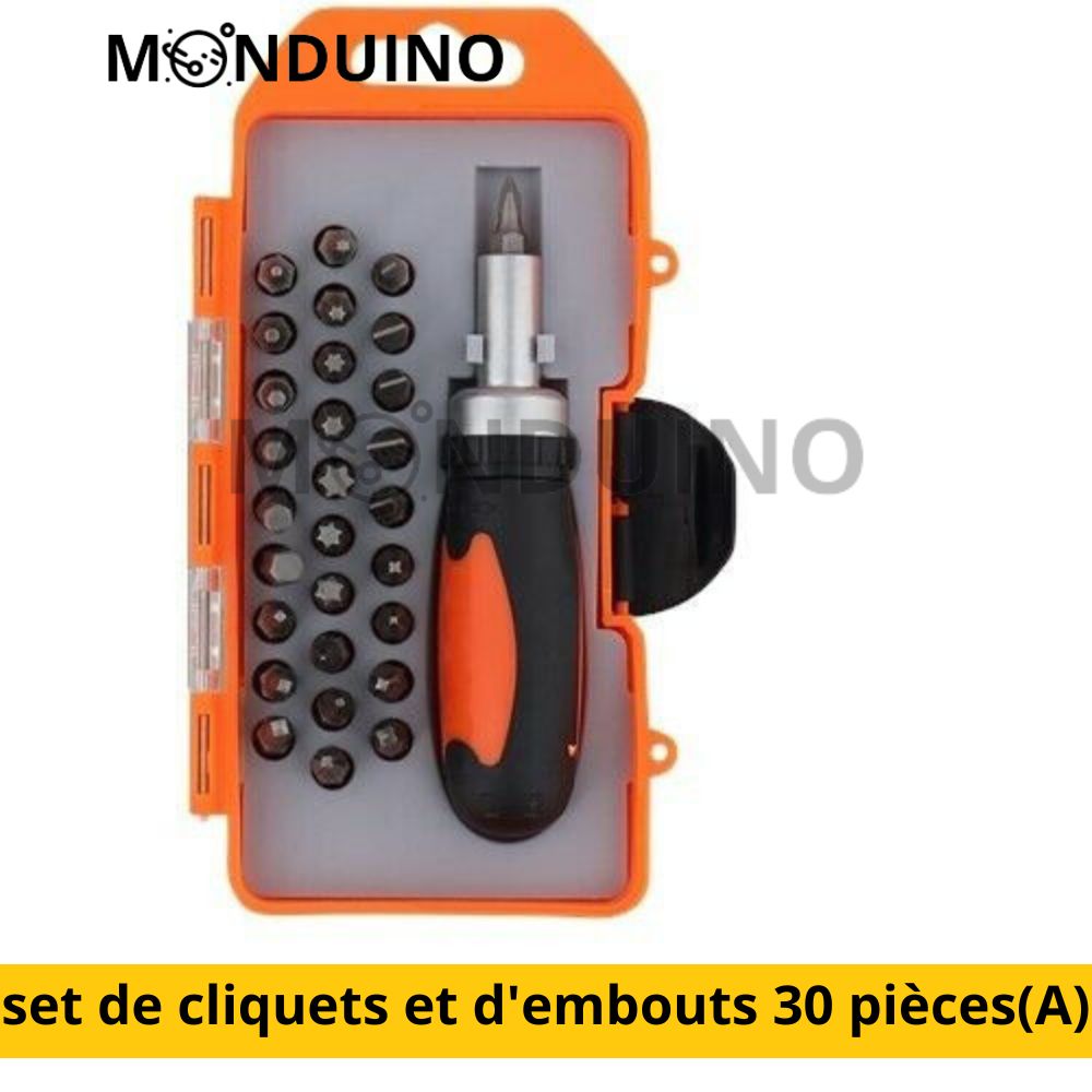 30-piece ratchet and bit set(A)