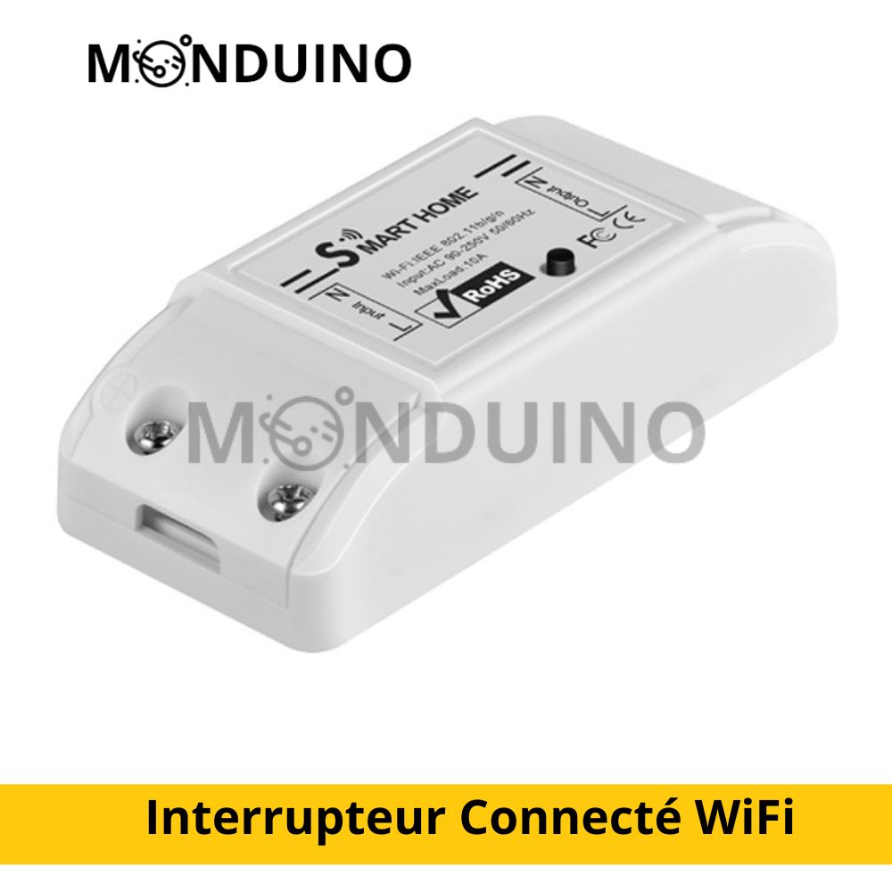 Interrupteur Connecté WiFi,10A DIY Interrupteur Intelligent Compatible –  MONDUINO