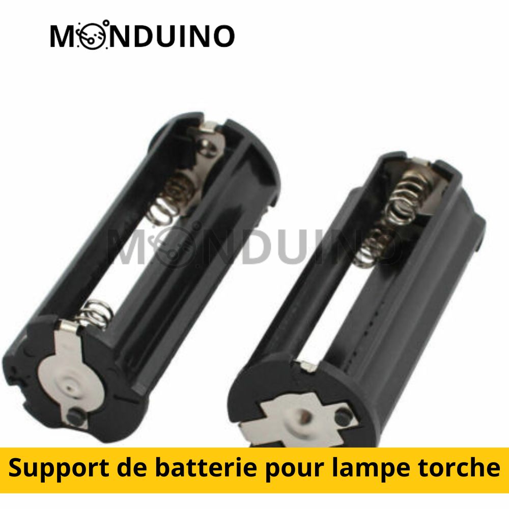 Lot de 2 support de batteries torche pour 3 piles AAA 1,5 V lampe poch –  MONDUINO