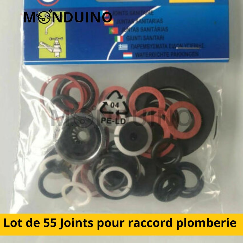 Set of 55 silicone seals plumbing connection plumber troubleshooting