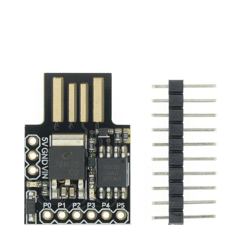 Carte de développement micro Blue Black TINY85 Digispark Kickstarter avec module ATTINY85 pour Arduino, prenant en charge l'interface IIC I2C et la connexion USB.