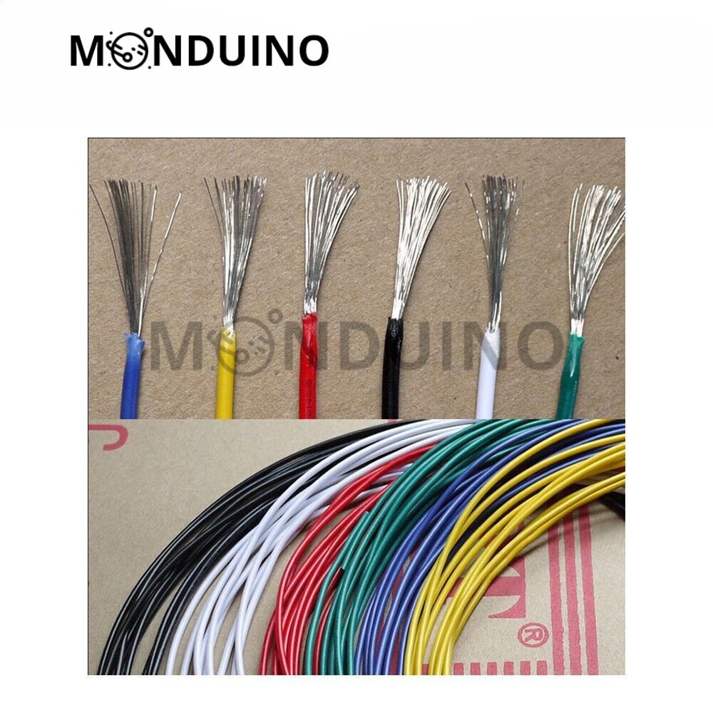 Fil électrique souple 0,25 mm² AWG24 cuivre multibrin UL1007 - Monduino B-53
