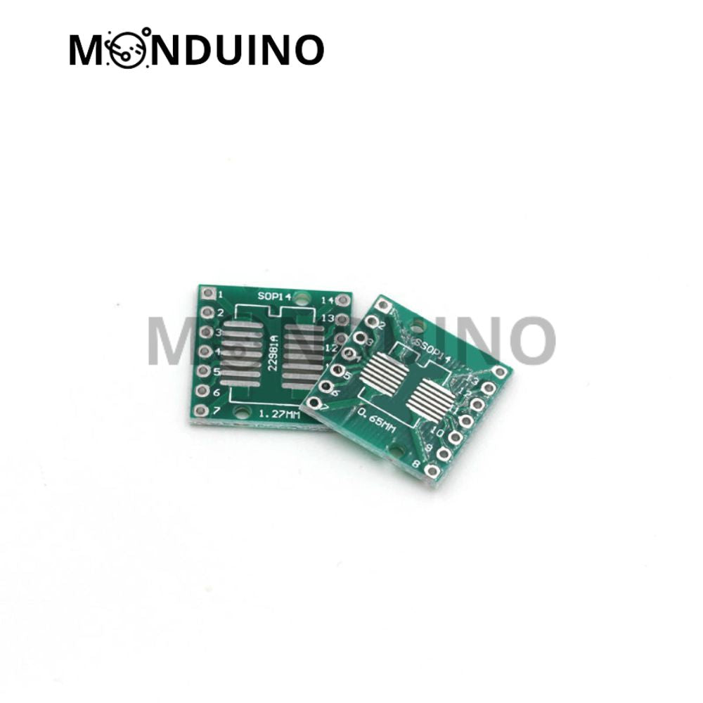 Adaptateur PCB SMD vers DIP SOP8 à SOP28 - Monduino A-104