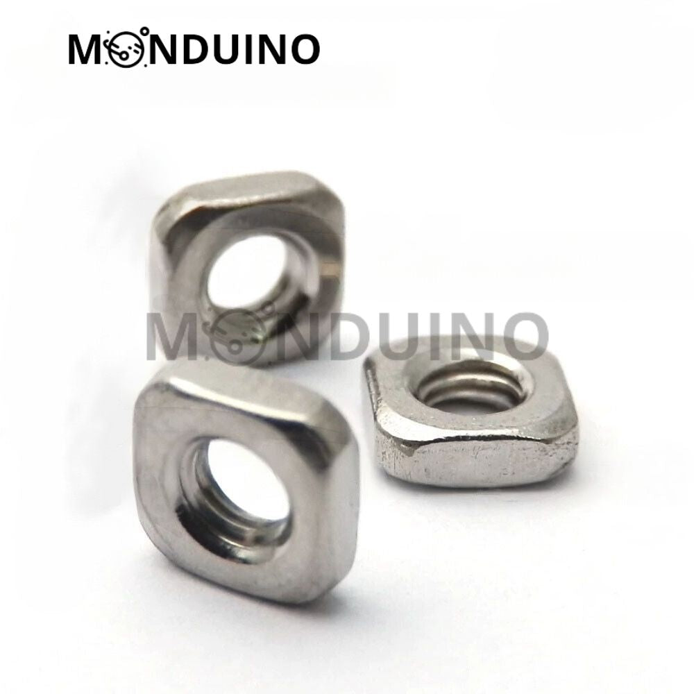 Écrous carrés fins inox A2 M3 à M6 - Monduino B-50