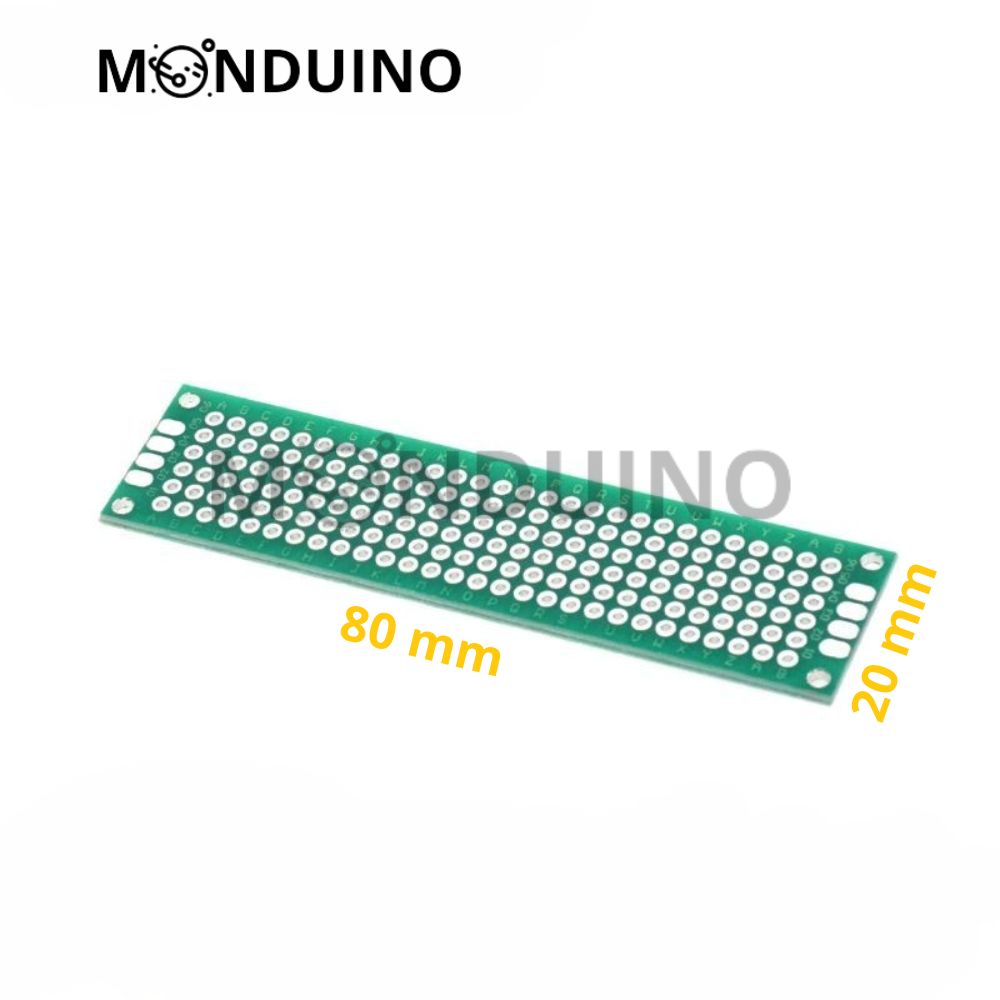 Carte de Prototypage PCB Double Face 2.54mm – Protoboard à Souder – Plusieurs Dimensions