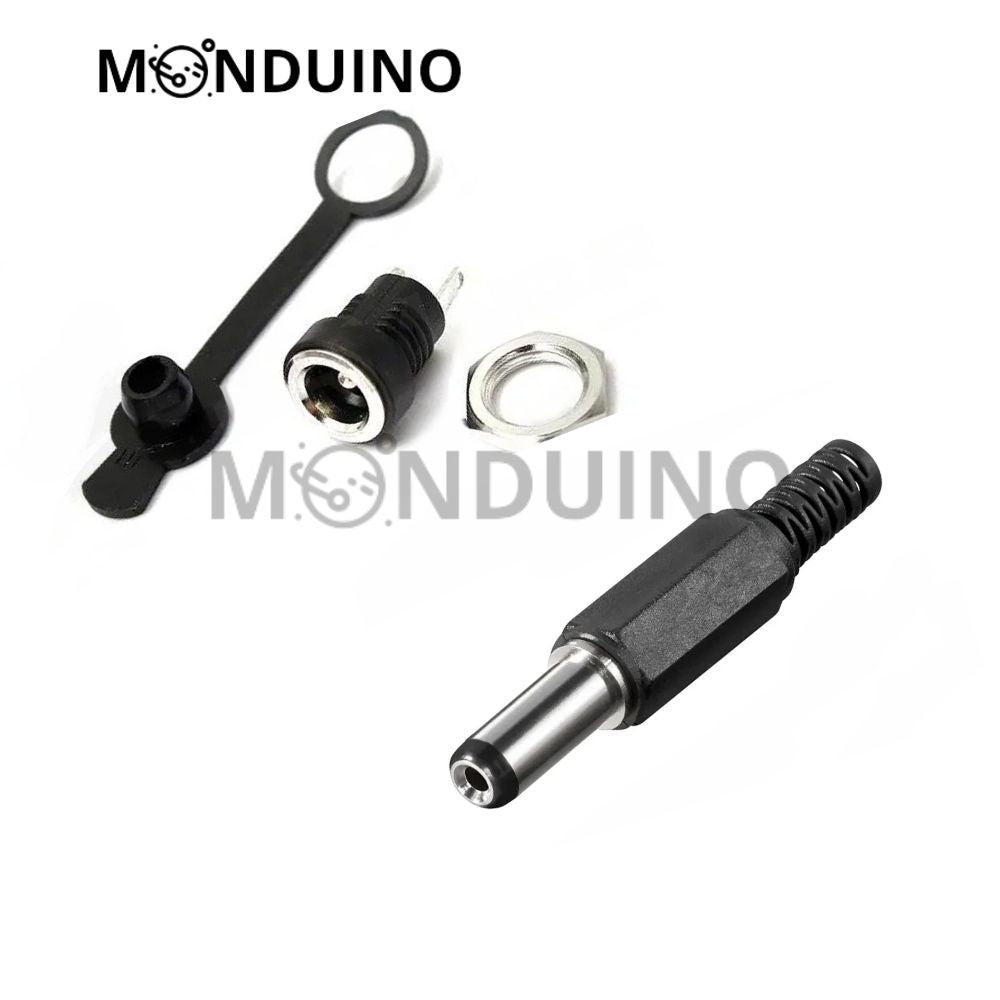 Fiche Jack DC 5.5x2.1mm 3A Mâle Femelle connecteur alimentation embase chassis