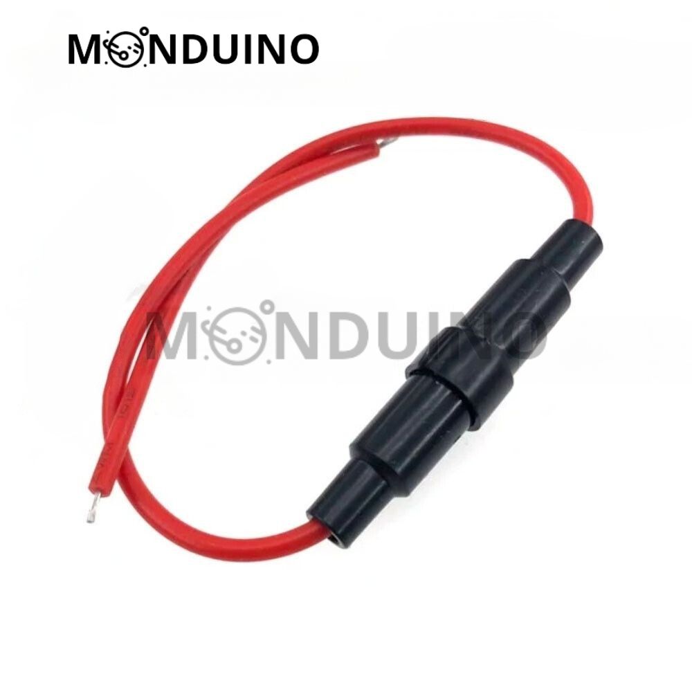 Porte-fusible en ligne 5x20 mm à souder 230V 10A - Monduino A-40