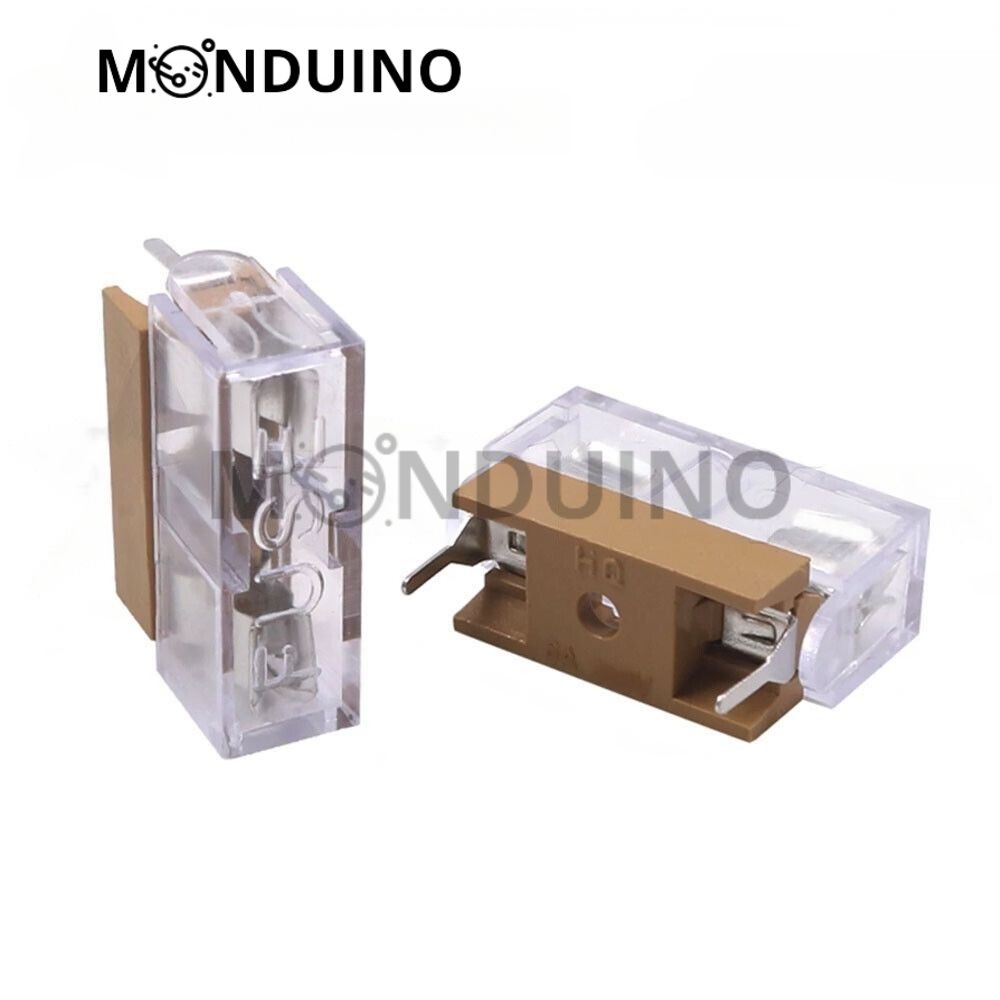 Porte-fusible 5x20 mm à souder pour PCB avec capot - Monduino A-39