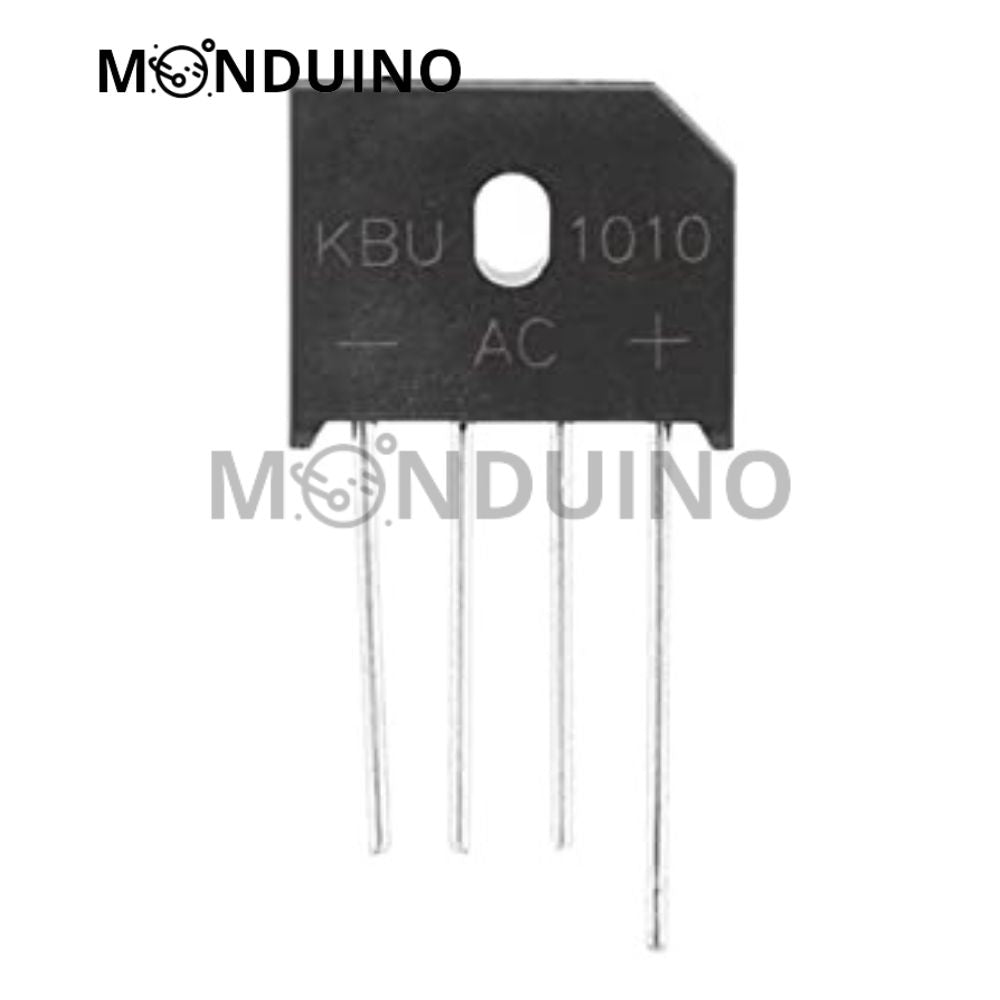 Pont de diodes KBU1010 1000V 10A - Monduino B-21