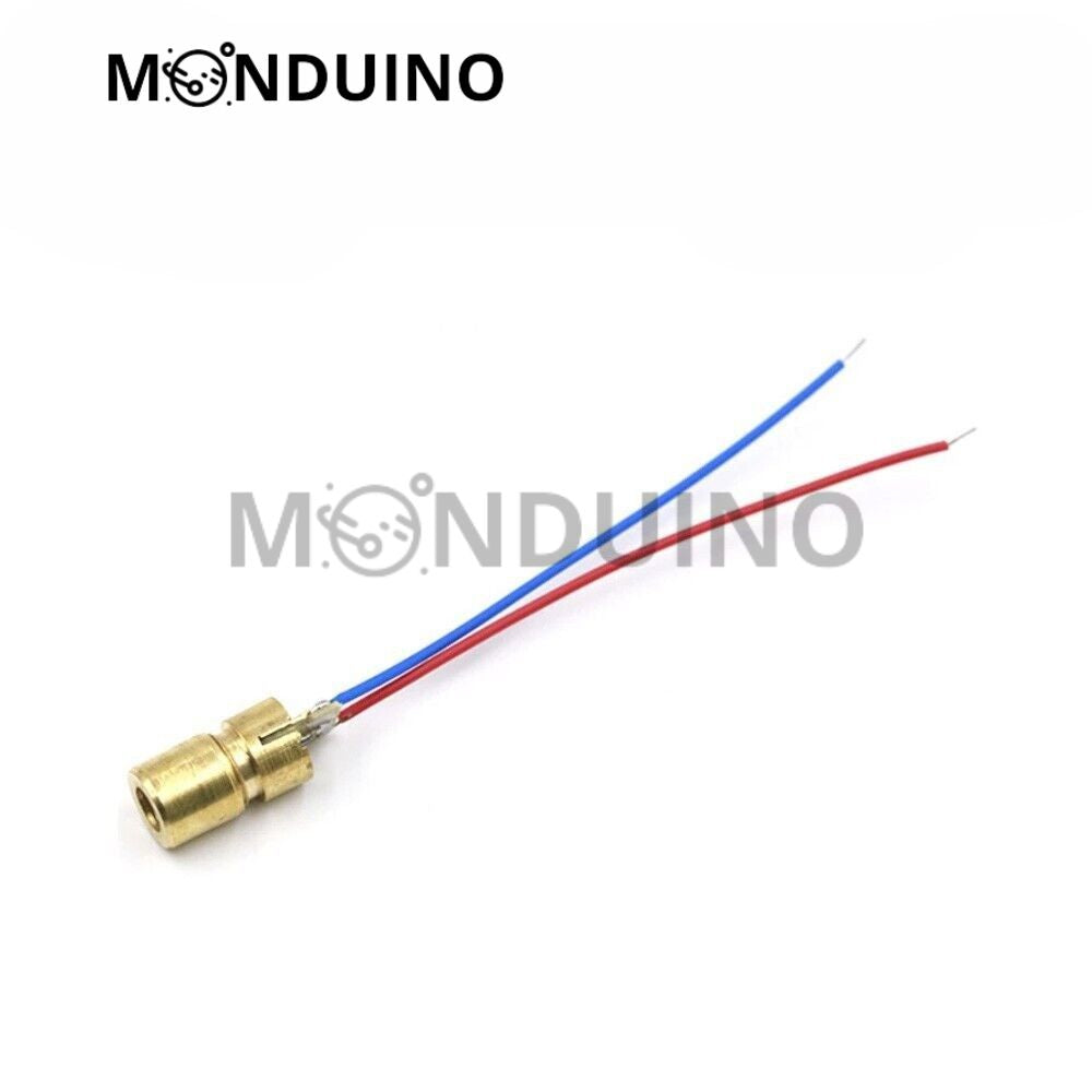 Module LASER rouge 5V 650 nm 5 mW 6 mm - Monduino B-19