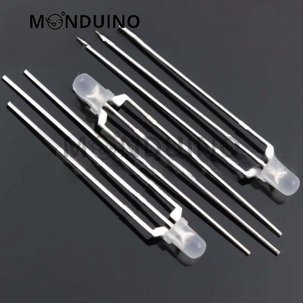 LED bicolore 3 mm rouge / vert diffusante - 10 à 25 pcs - Monduino B-72