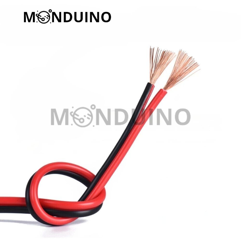 Câble électrique rouge / noir 0,75 à 4 mm² - fil souple - Monduino B-17