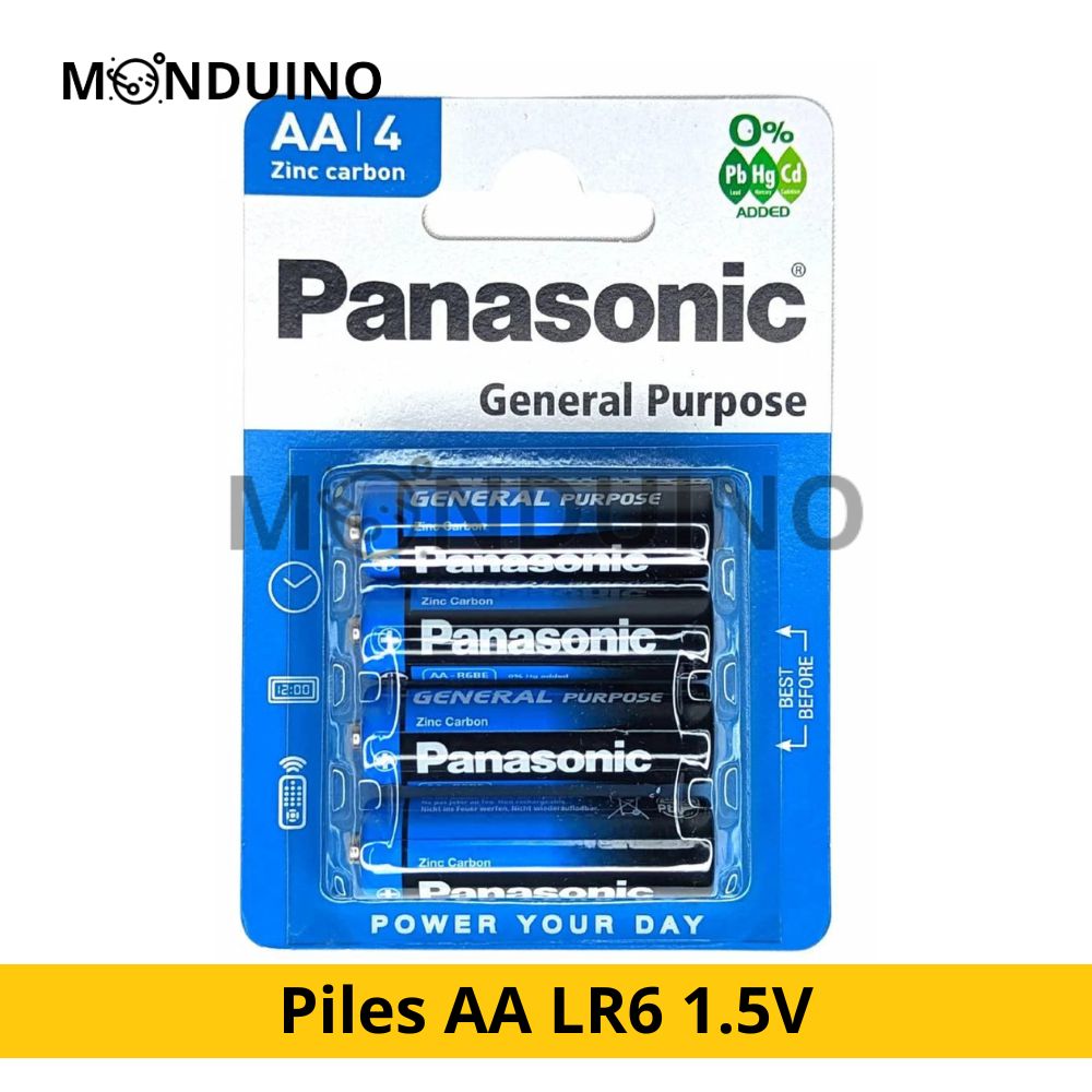 Pack de 4 piles Panasonic LR06 AA 1.5 V