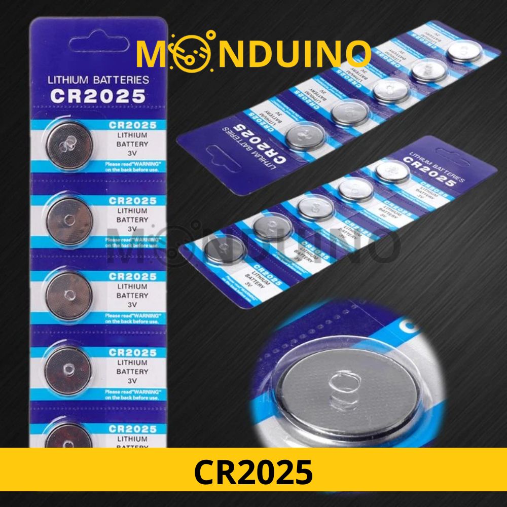 5 Piles Bouton CR2025 Lithium Batterie 3v