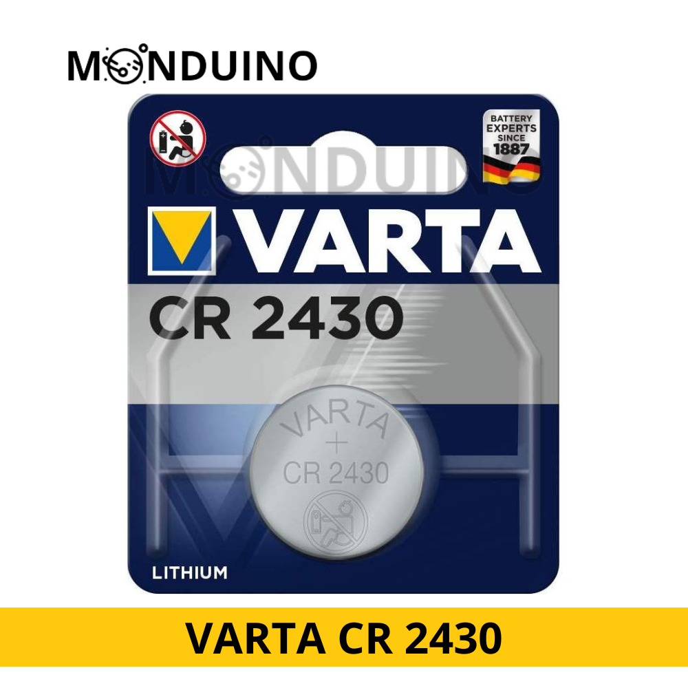 BATTERY CR2430 LITHIUM 3V 300MAH BL1 VARTA button cell – MONDUINO