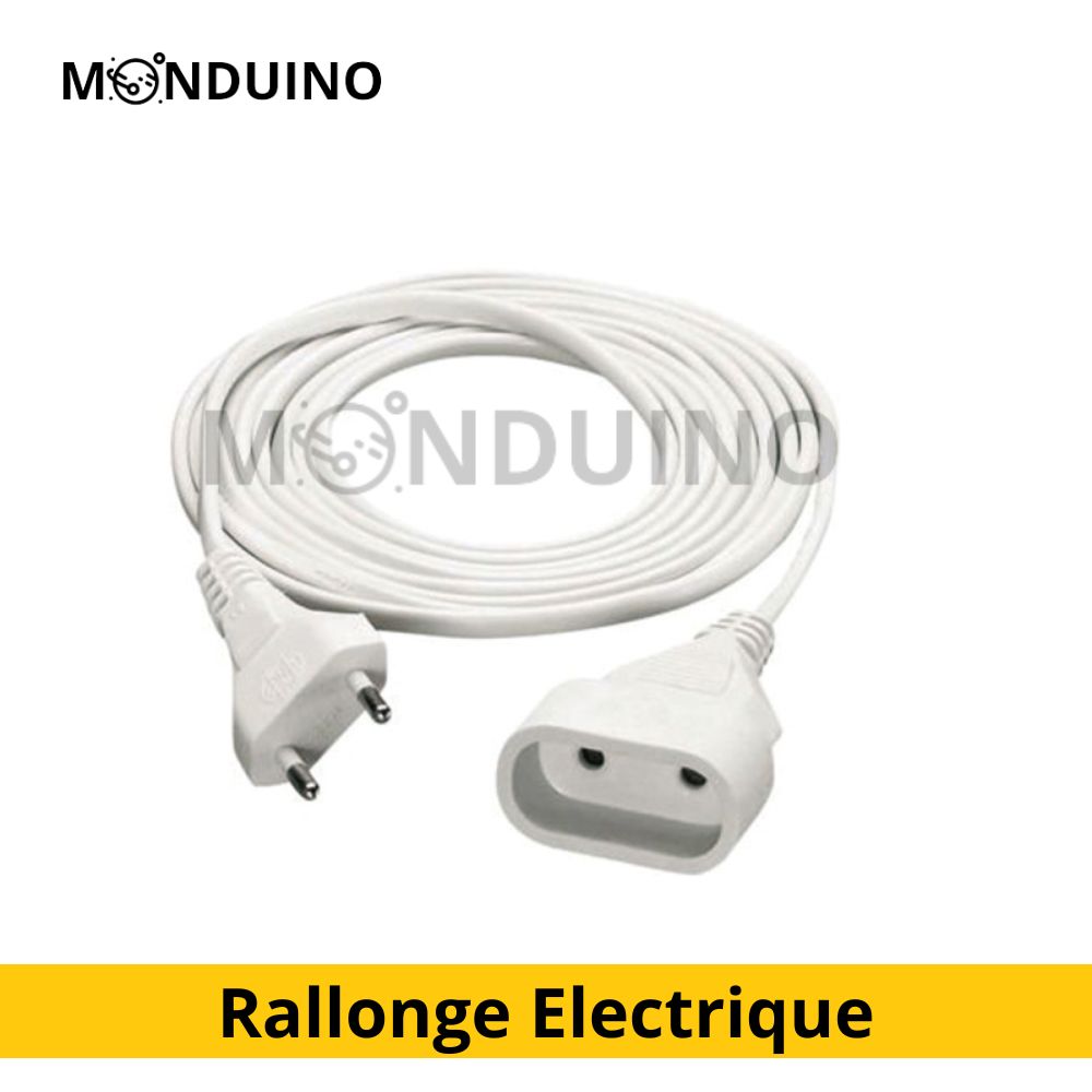 Rallonge électrique de maison 2/3/5/10m 2 x 0,75 mm