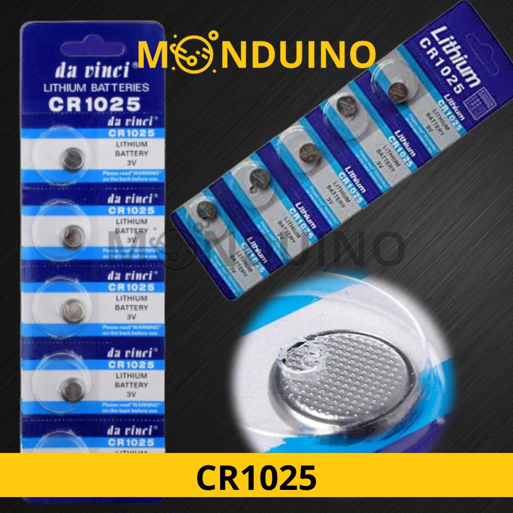 5 Piles Bouton CR1025 Lithium Batterie 3v