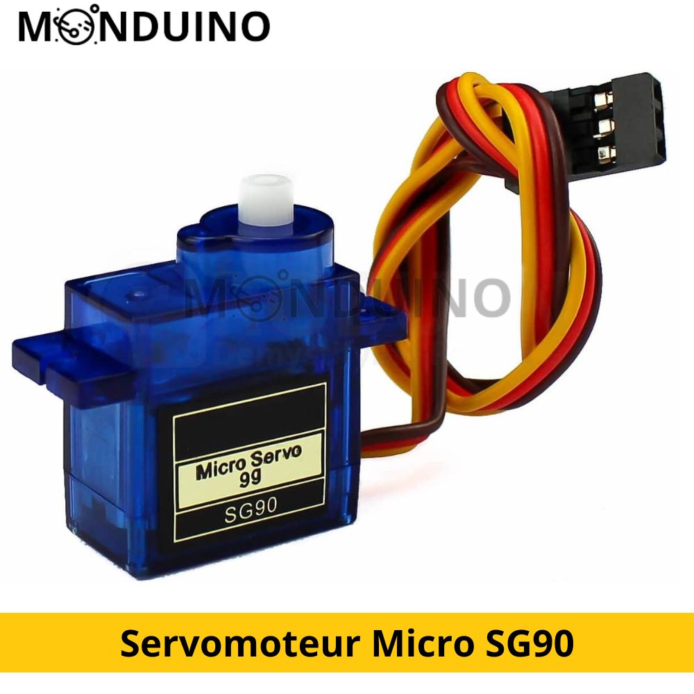Servomoteur Micro SG90 9G pour Contrôle RC Arduino Mini – MONDUINO