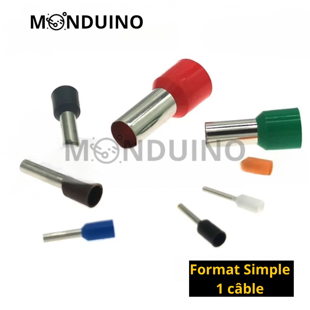 Embout de câblage isolé à sertir simple / double 0,5 à 16 mm²