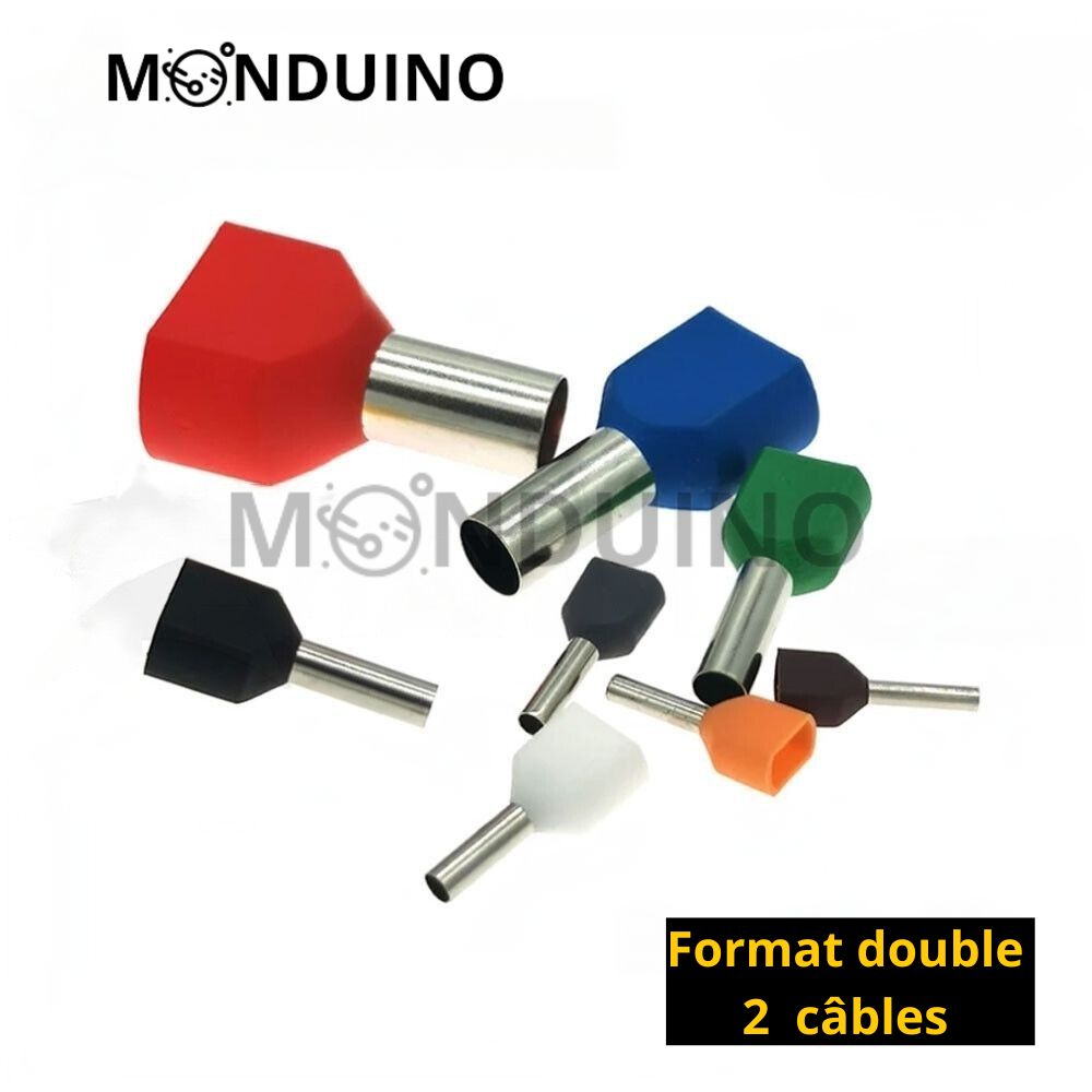 Embout de câblage isolé à sertir simple / double 0,5 à 16 mm²