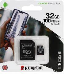 KINGSTON - Carte Mémoire 32 Go Micro SDHC + Adapt.
