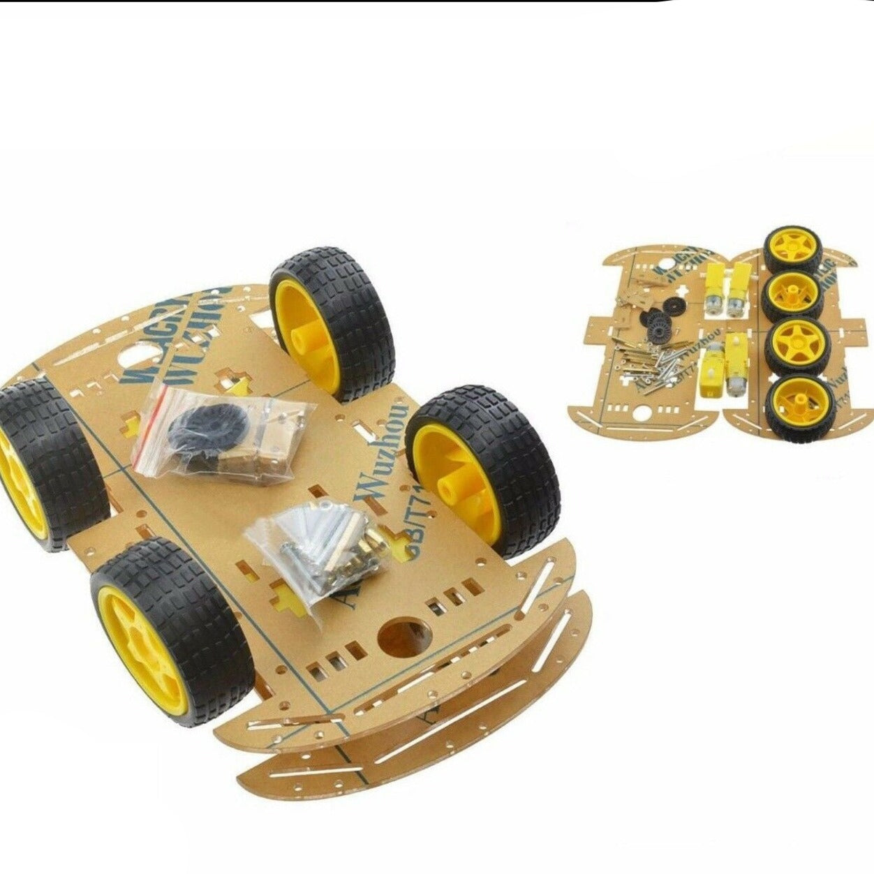 4WD Smart Robot Car Chassis for Arduino Roboter Batterybox & Motoren