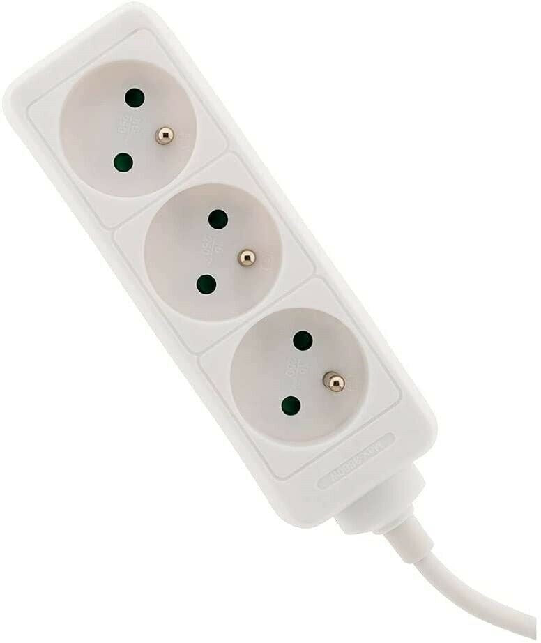 Power Strip, Sockets with Switch-Cable 1 M, Block 3 sockets 16A 2P+E