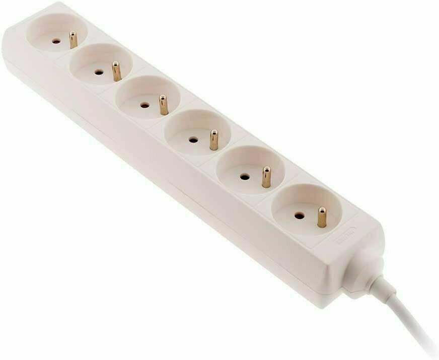 Power Strip, Sockets with Switch-Cable 1 M, Block 3 sockets 16A 2P+E