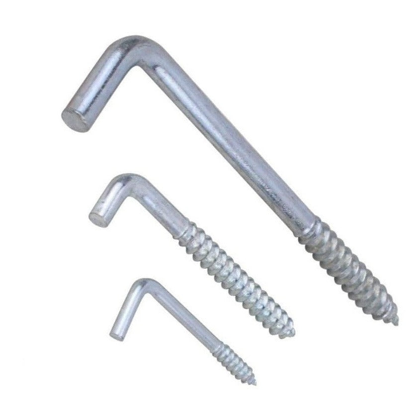 Right angle screw hook, 2.9x34 18 PCS light steel hook