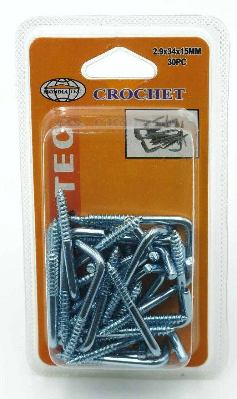 Screw Hook 3mm Thread Ceiling 30Pcs