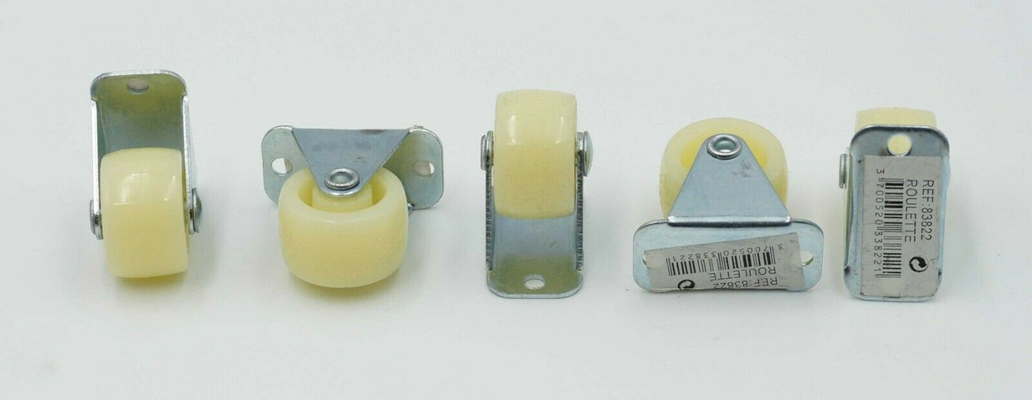Inch Dia Single Wheel Rigid Top Plate Fixed Rolling Caster Roller (5PCS)