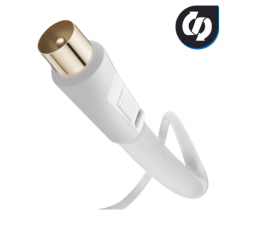 Micro TV Antenna Cable with Gold Plated Male-Male Connectors and Adapter