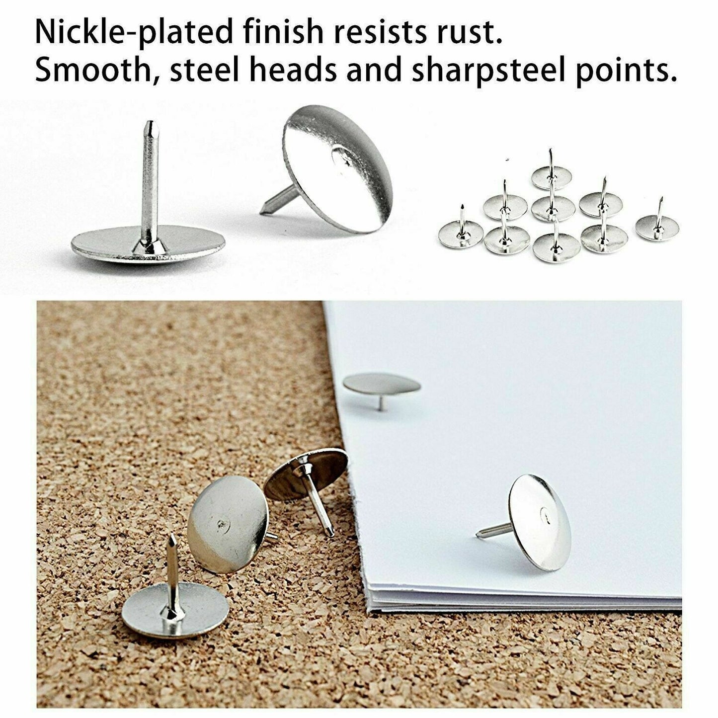 Steel Thumbtacks (144 PCS)