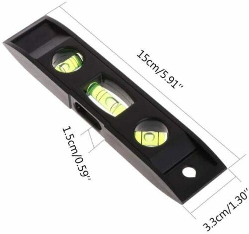 15cm spirit level with vials vertical horizontal & 45 degrees Random color.