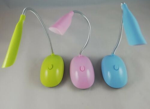 ini Flexible Desk Lamp Battery Operated 4 LED Random Colors Bedside Travel Camping