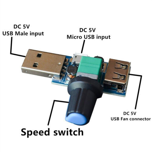 DC 4~12V 5W USB Speed Controller Voltage Regulator