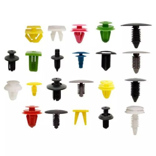 x100 Clips Voiture Universel Mixte Panneau Garniture Intérieur Extérieur Agrafe